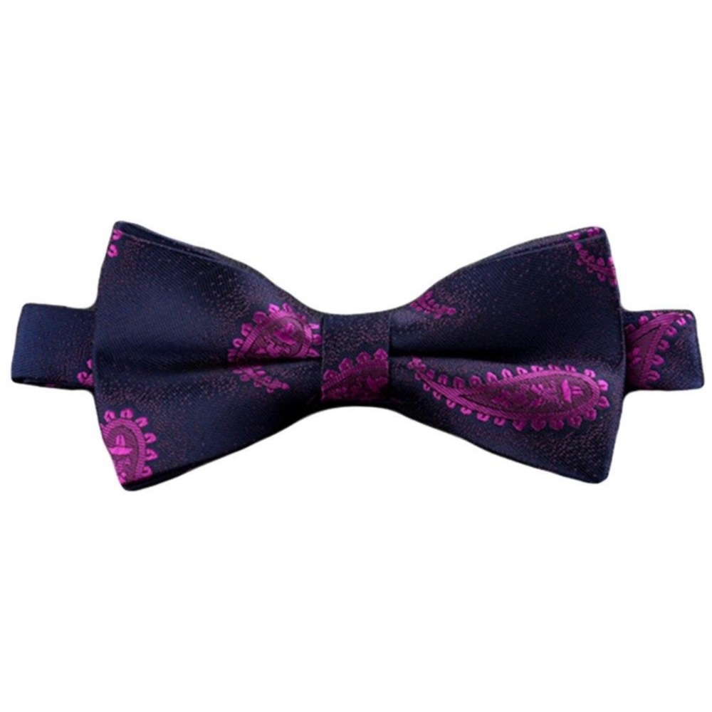 Purple Paisley Bow tie